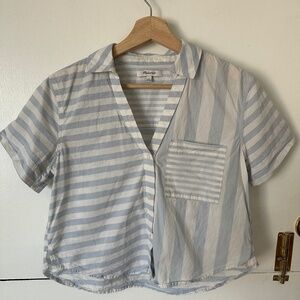Madewell Cotton Cropped Shirt and Short set